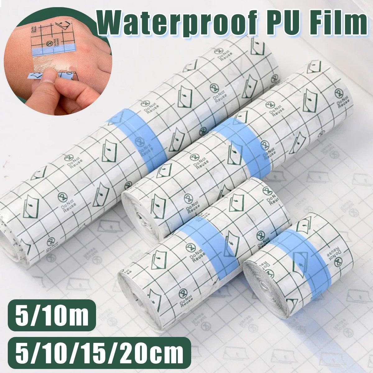 Waterproof PU Film Adhesive Tape Transparent High Stickiness Cuttable Bandage - 15cm x 10m