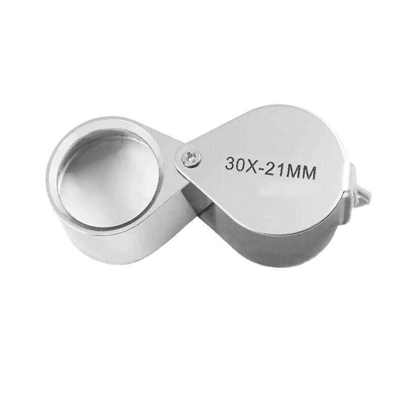 Loupe Magnifier Pocket Jewellers Eye Jewelry Magnifying Glass 30 X 21Mm Jewelers