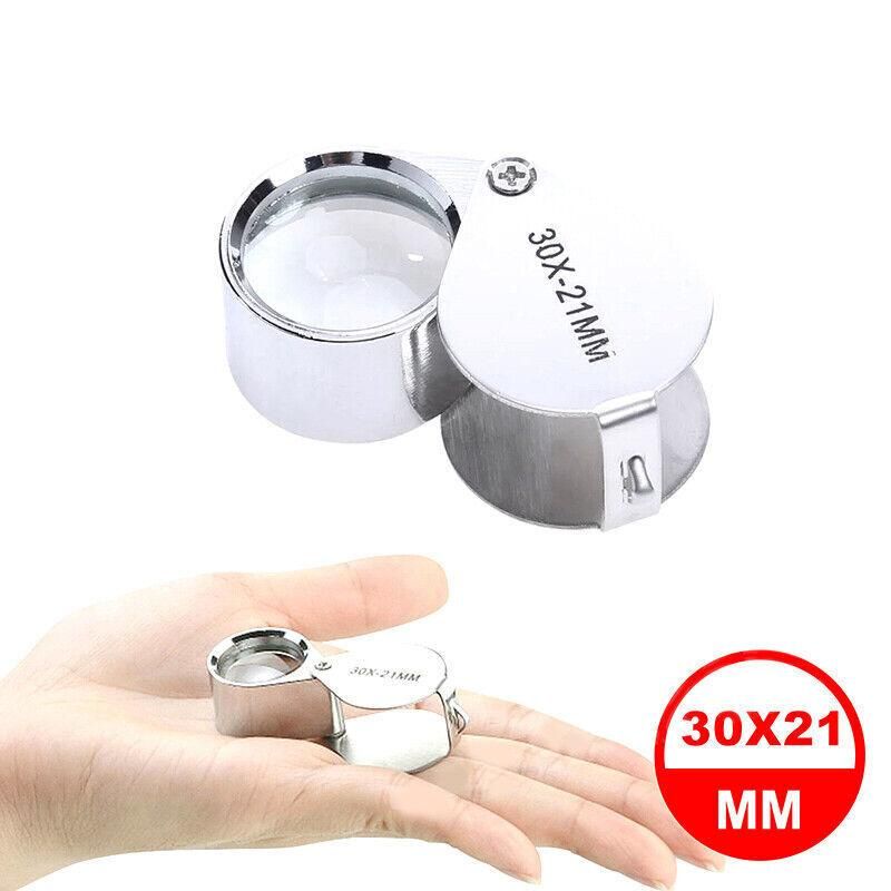 Loupe Magnifier Pocket Jewellers Eye Jewelry Magnifying Glass 30 X 21Mm Jewelers