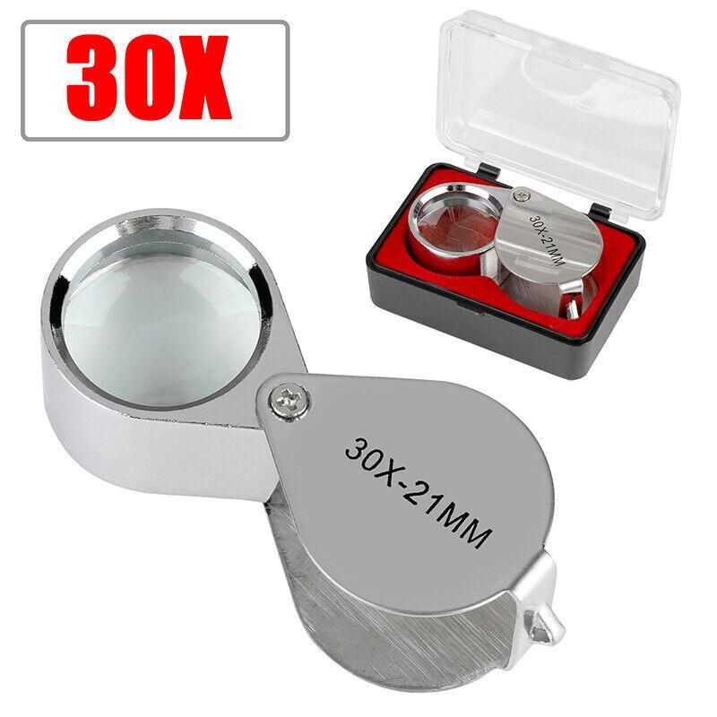 Loupe Magnifier Pocket Jewellers Eye Jewelry Magnifying Glass 30 X 21Mm Jewelers