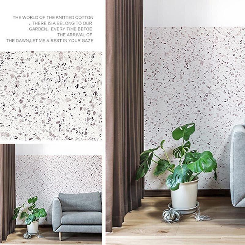 10M Marble Self-Adhesive PVC Wall Sticker Wallpaper Decor - Black Marble-A