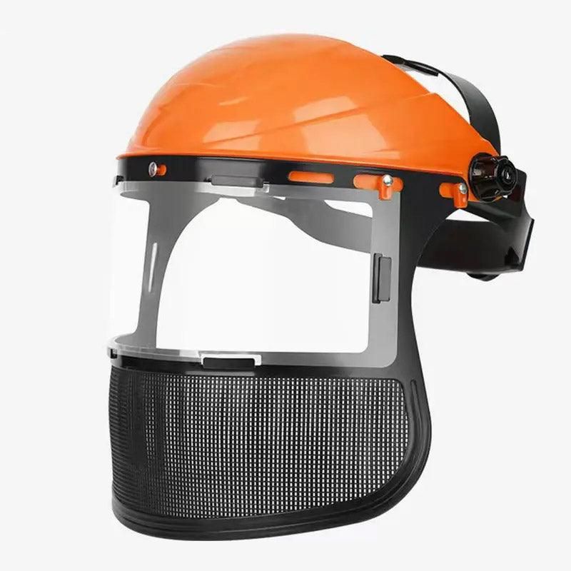 Garden Face Shield Headgear for Mowing and Outdoor Protective Use - Yellow