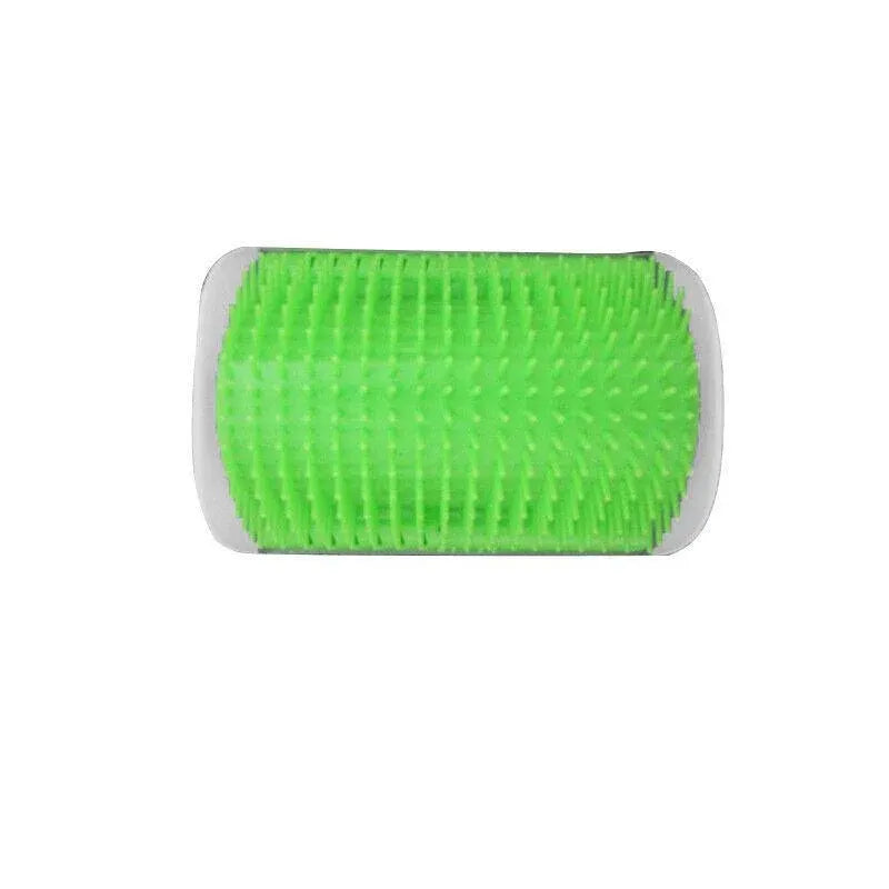 Pet Cat Self Massage Brush Comb Scratcher Wall Corner Self Groomer Grooming Toys - Green