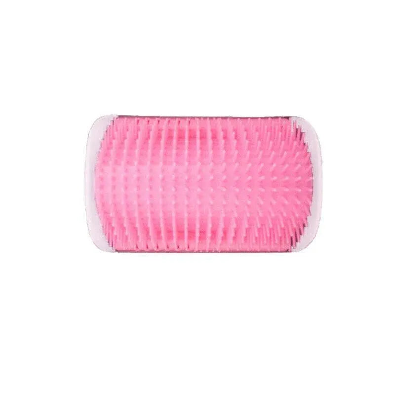 Pet Cat Self Massage Brush Comb Scratcher Wall Corner Self Groomer Grooming Toys - Pink