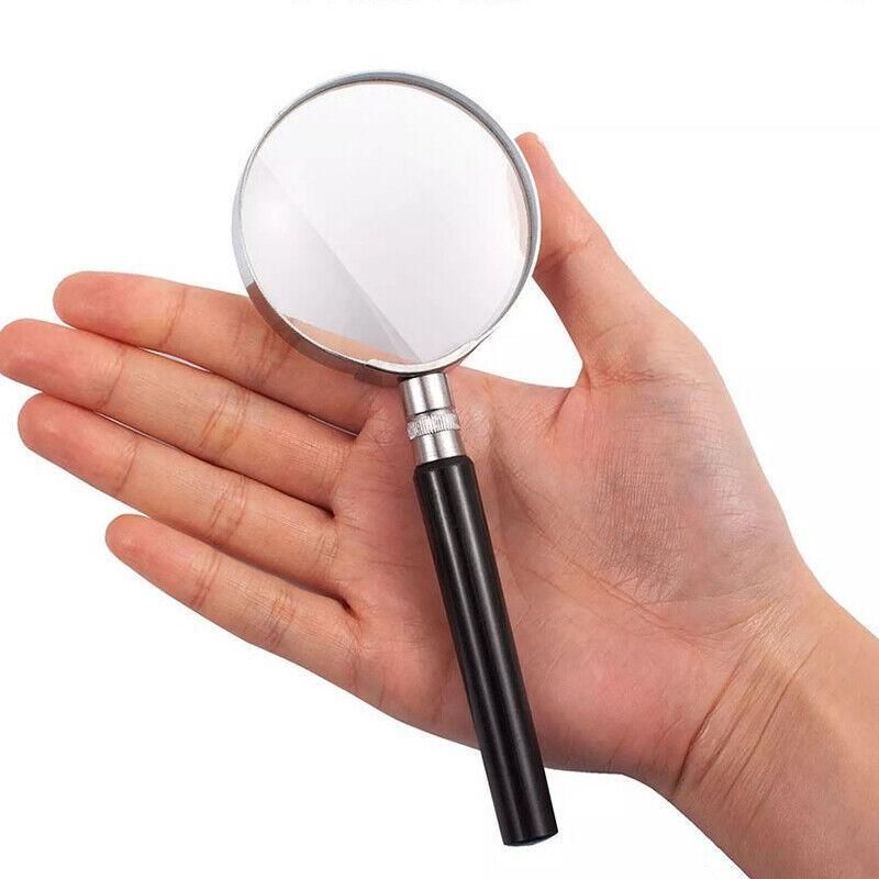 Magnifying Glass 5X Handheld Metal Frame 50mm Loupe