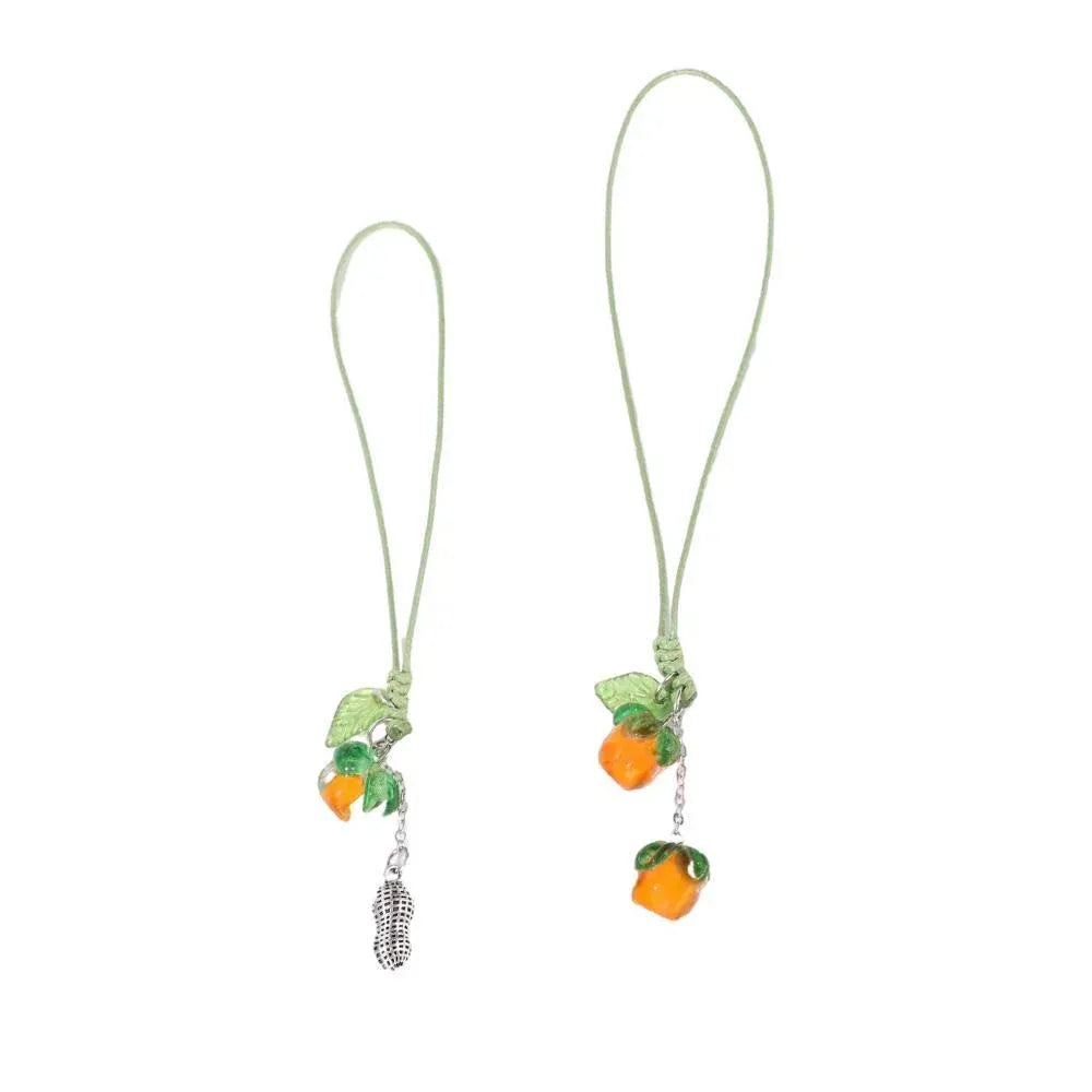 Accessories Bag Charm Key Chain Key Ring Car Keyring Ornament Persimmon Keychain - A