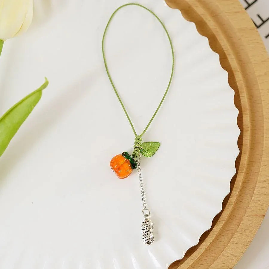Accessories Bag Charm Key Chain Key Ring Car Keyring Ornament Persimmon Keychain - A