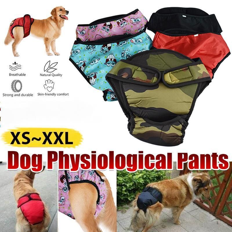 Washable Female Pet Dog Cat Nappy Diaper Physiological Pants Panties Underwear Camouflage - XXL