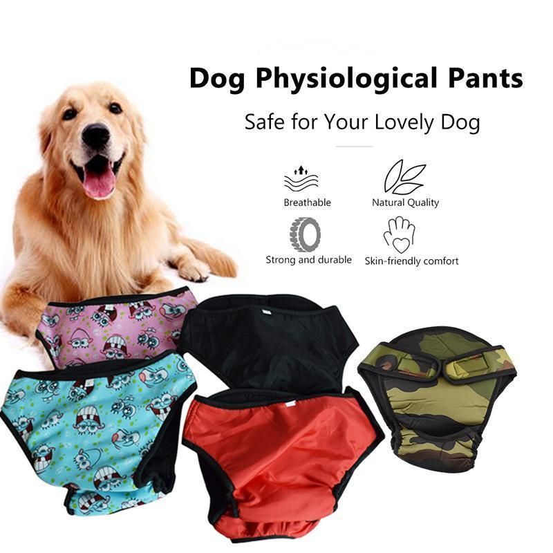 Washable Female Pet Dog Cat Nappy Diaper Physiological Pants Panties Underwear Camouflage - XXL