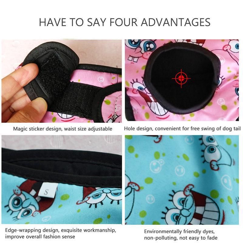 Washable Female Pet Dog Cat Nappy Diaper Physiological Pants Panties Underwear Camouflage - XXL