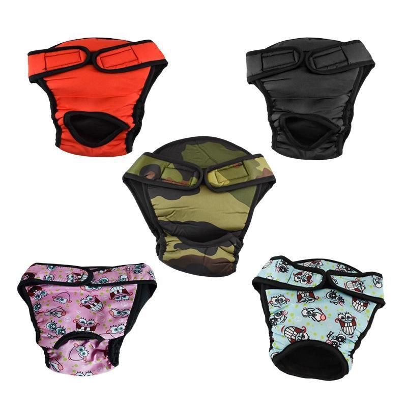 Washable Female Pet Dog Cat Nappy Diaper Physiological Pants Panties Underwear Camouflage - XXL