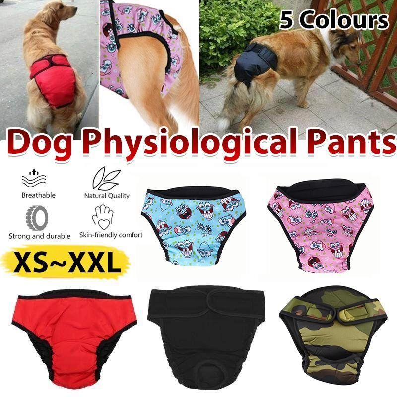 Washable Female Pet Dog Cat Nappy Diaper Physiological Pants Panties Underwear Camouflage - XXL