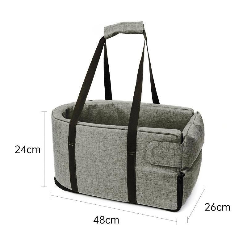 Car Pet Seat Auto Seat Center Console Dog Cat Nest Pad Removable Pet Carrier - Rose Red