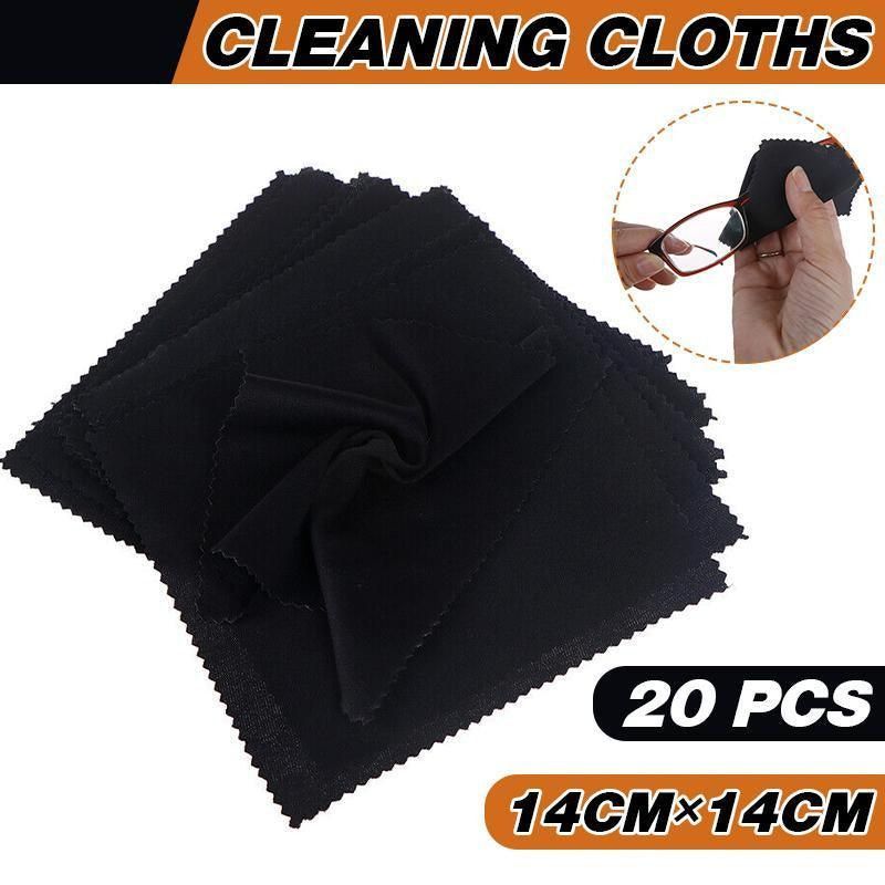 20 x Microfiber Cleaning Cloths - Glasses Cleaner Camera Phone Sunglasses Wipes