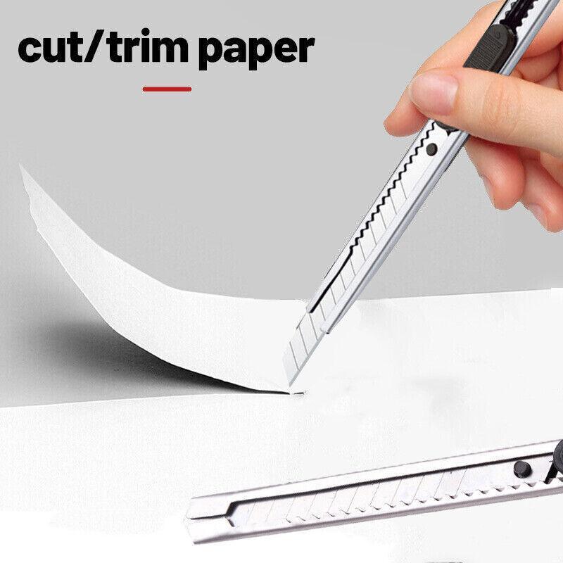 5PCS Snap-Off Daily Utility Knife Lock Back Box Cutters Retractable Knifes