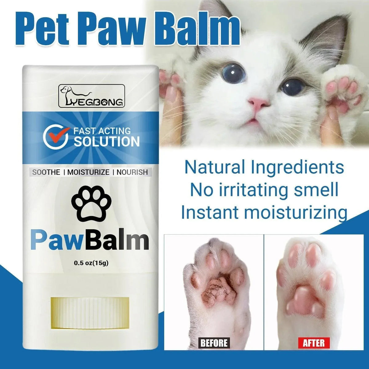 Cat Paw Moisturizer Repair and Protect Moisturizing Cream for Cat Paw Pads