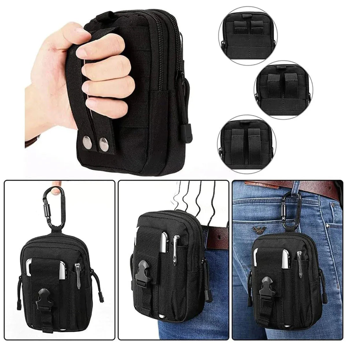 Outdoor Tactical Waist Bag Durable for Hiking Camping Travel Sports