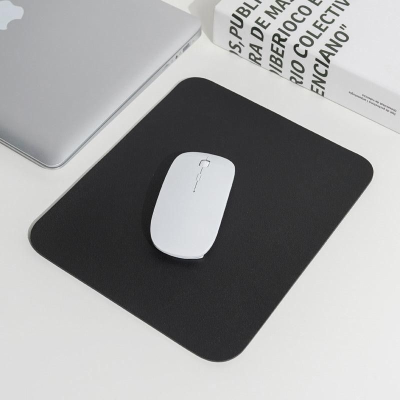 Pu Leather Gaming Mouse Pad Desk Mat Anti-Slip Speed Mousepad 22X22Cm Waterproof - Black