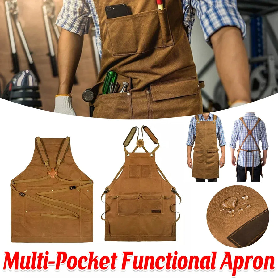 Multi-pocket Functional Apron for Tool Pockets for Workshop Garage Daily Work
