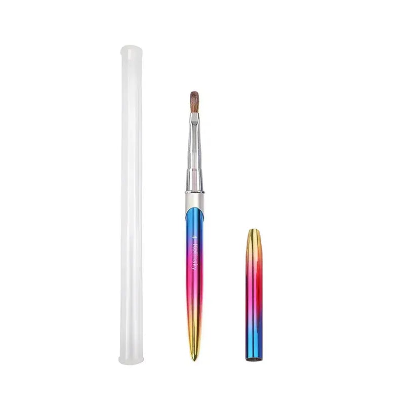 Kolinsky Acrylic Nail Art Brush Manicure Powder Professional Tools Size 2-18 - 4#