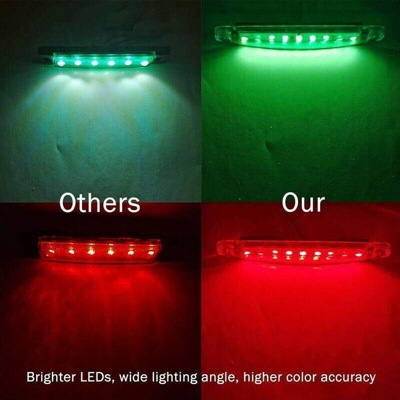 4PCS Boat Navigation Lights Waterproof Marine Utility Led Strip Lights