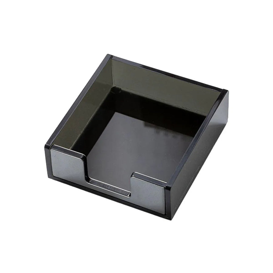 Large Desktop Sticky Note Box Organiser Office Supplies Storage Holder Drawer - Acrylic-Black