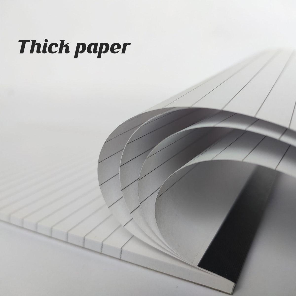 4PCS Tearable Lined Notepad Simple Design Colourful Memo Pad Notebook - White