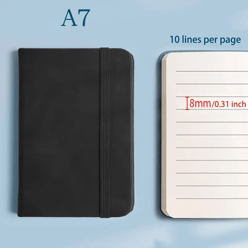 10pcs Mini Pocket Notebook A7 Small Portable Notepad for Office School Use - Light Blue