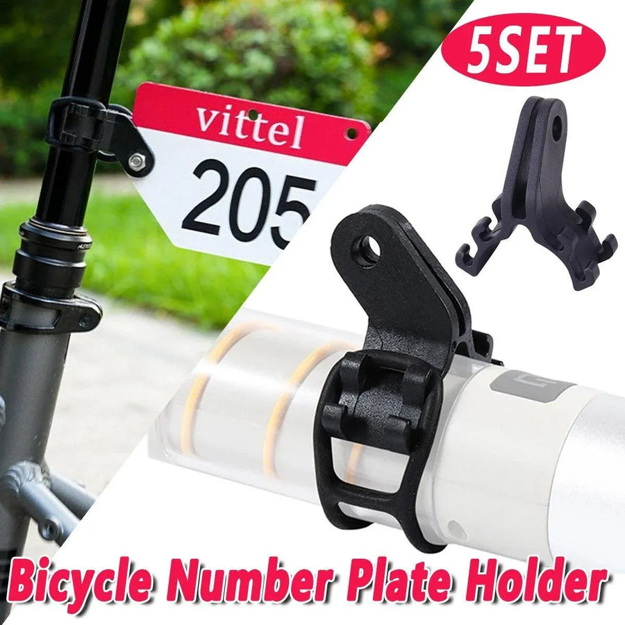 5Sets Bicycle Number Plate Bracket Headlight Mount Road Racing Bike Accessories