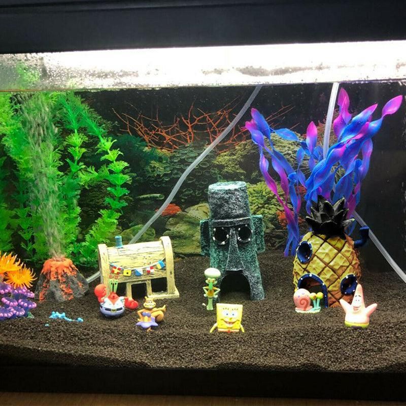 For Alien Spongebob Pineapple House Hole Fish Tank Decoration Aquarium Ornament