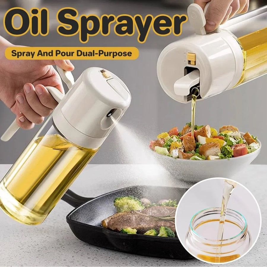 2 in1 Olive Oil Sprayer Dispenser Cooking Baking BBQ Spray Bottle Kitchen Tool