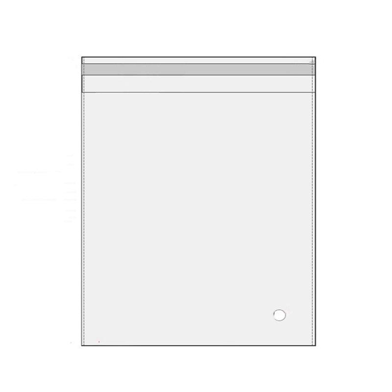 100Pcs Self-Adhesive Clear Opp Cellophane Bags with Air Hole - 12*17+3cm