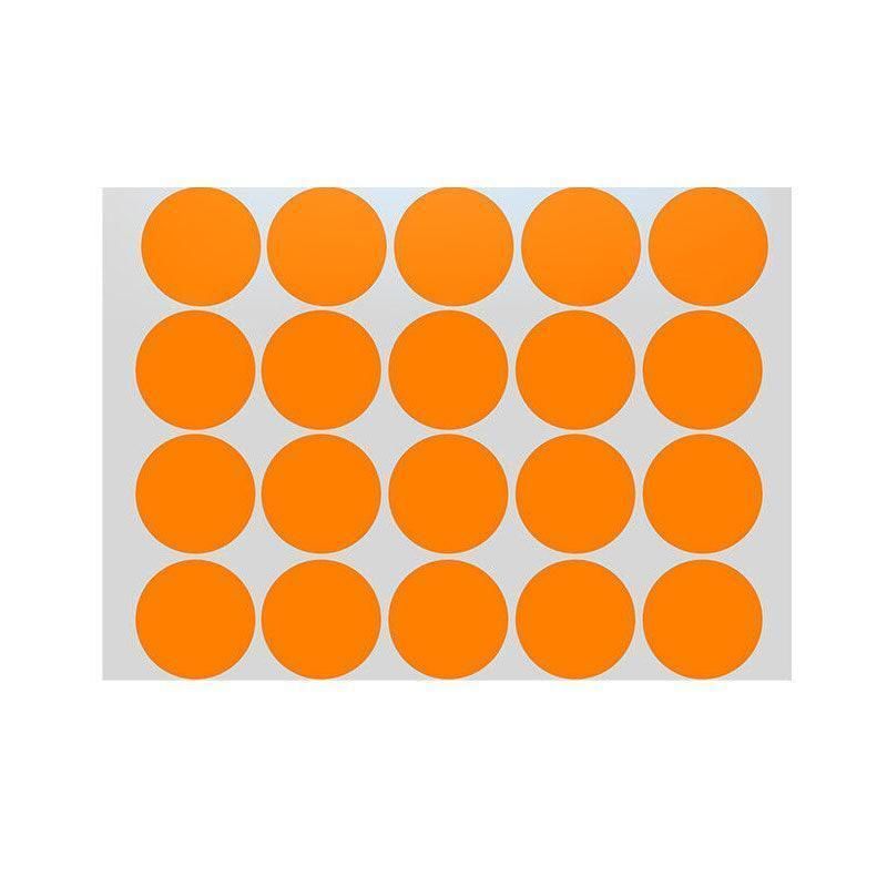 Orange Assorted Sizes Colour Sticker Dots Adhesive Round Labels Circular Spot Scrapbook - 100mm*2 Dots