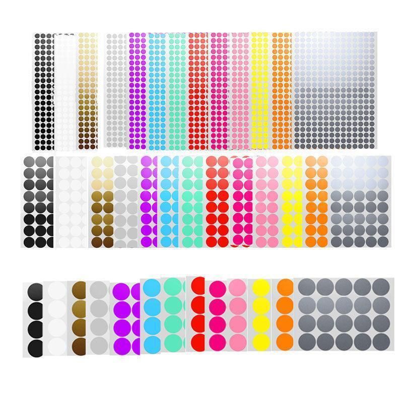 Orange Assorted Sizes Colour Sticker Dots Adhesive Round Labels Circular Spot Scrapbook - 13mm*132 Dots