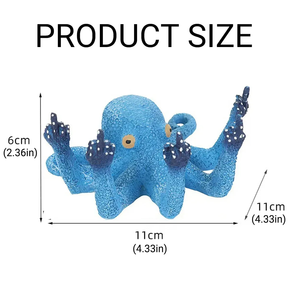 Resin Octopus Figurine Ornament Simulation Octopus Sculpture Home Decor Desktop