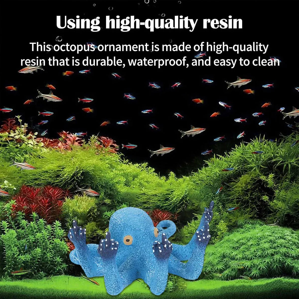 Resin Octopus Figurine Ornament Simulation Octopus Sculpture Home Decor Desktop