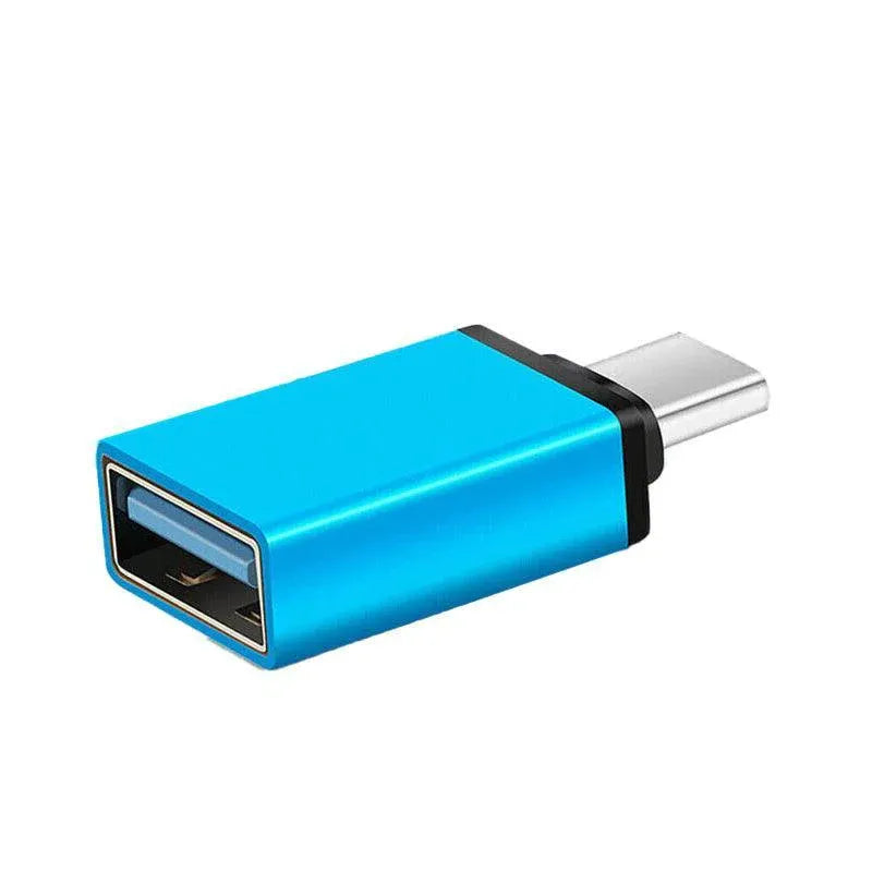 USB Type-C to USB 3.0 Adapter OTG Converter for Phone Tablet Laptop - Blue