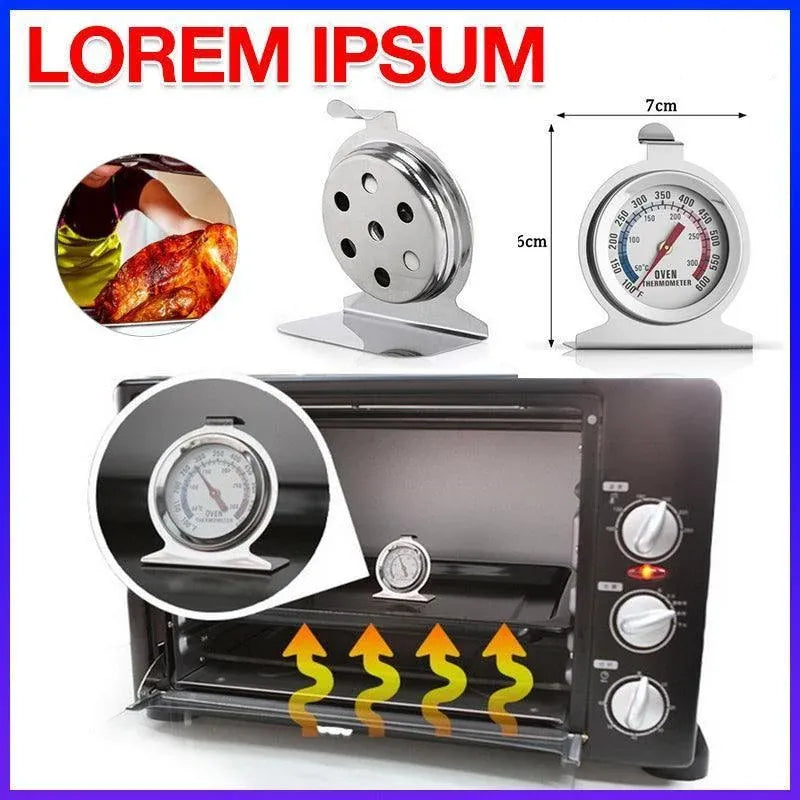 Stainless Steel Oven Thermometer Large Dial Kitchen Food Temperature Au Stock