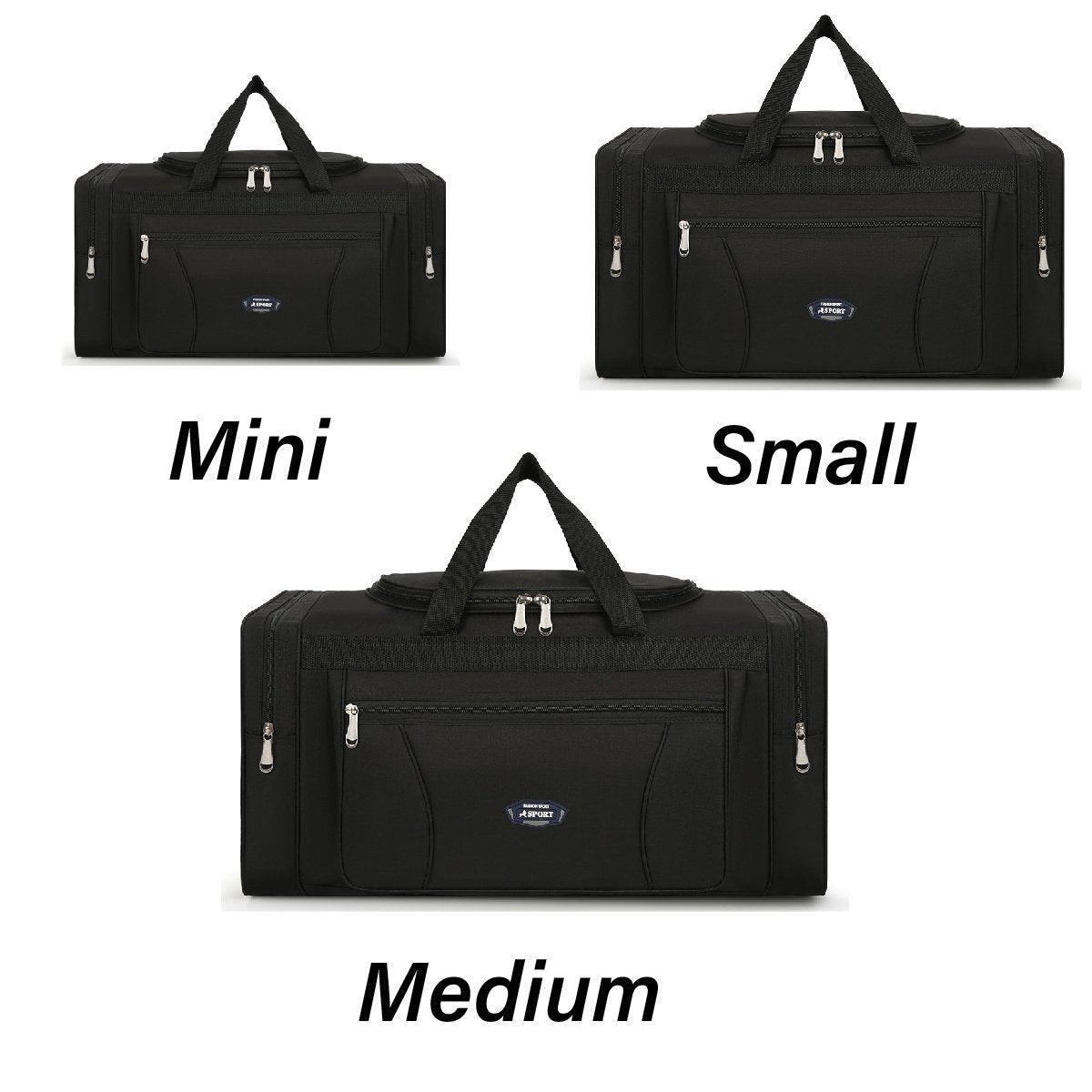 Large Capacity Waterproof Travel Luggage Bag Lightweight Foldable Handbag - Small-Black