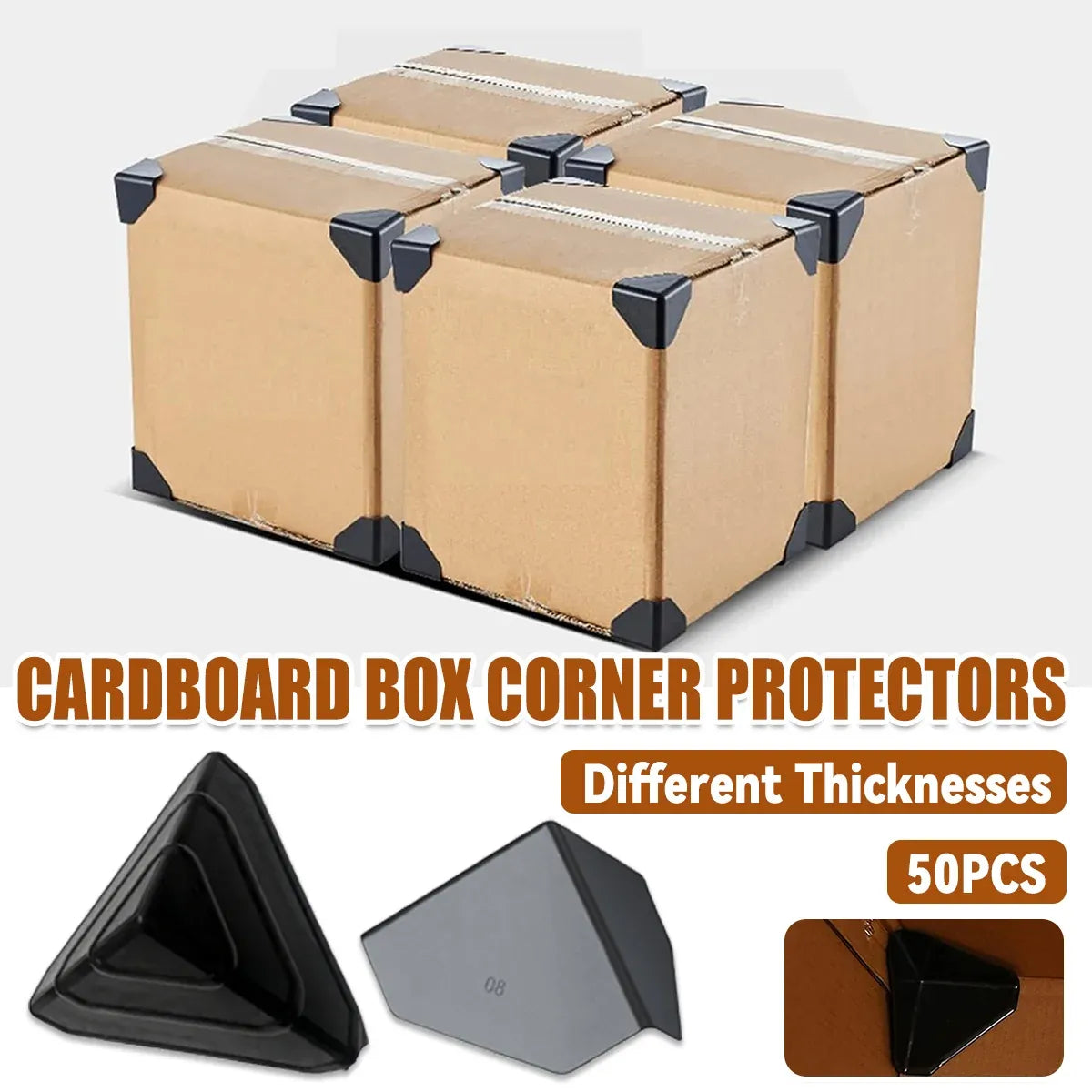 50PCS Cardboard Box Corner Protectors for Moving Shipping Packaging