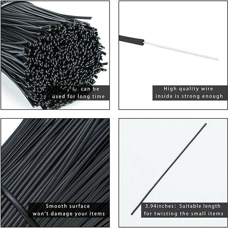 Metallic Twist Ties Plastic Cable Cord Ties Reusable Packaging Wire Candy Au