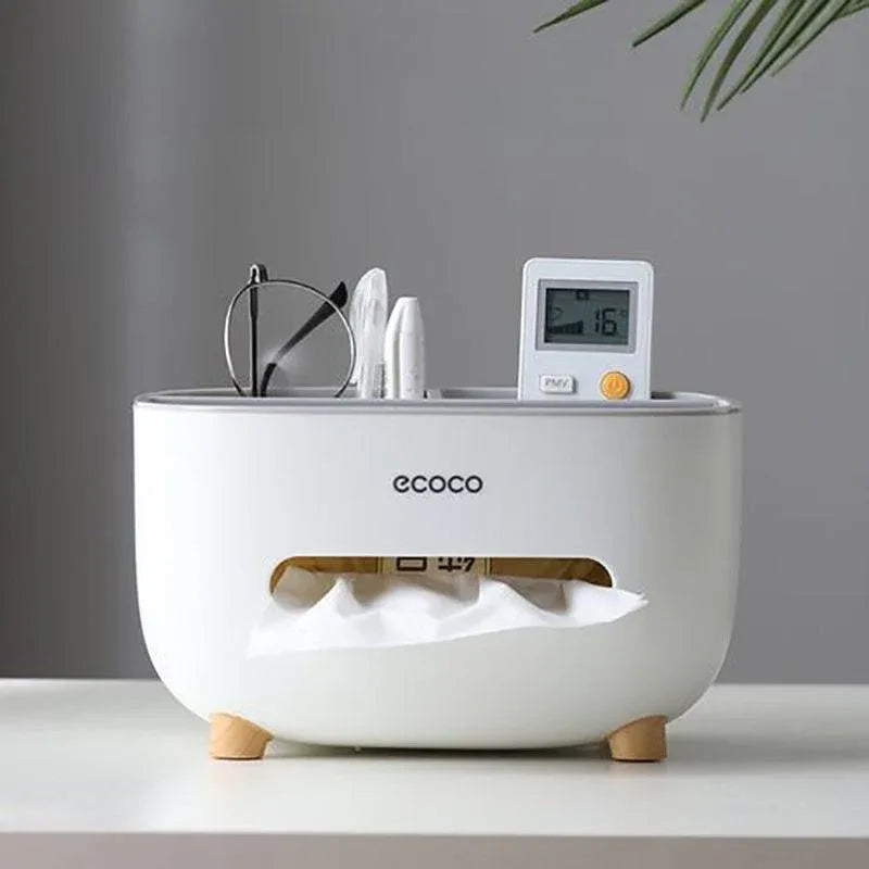 Multifunction Tissue Box Cover Table Napkin Paper Case Holder Storage Organizer