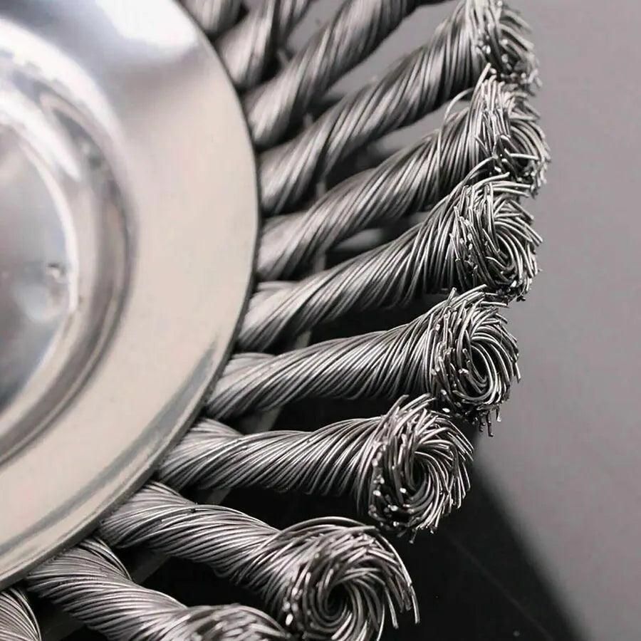 6/8inch Weed Brush Steel Wire Trimmer Wheel Garden Lawnmower Head Tool Grass Cutter - 6''