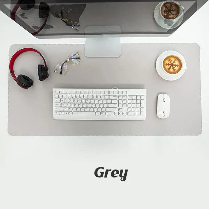 Large Leather Gaming Mouse Pad Waterproof Desk Keyboard Mat 120 x 60cm - Light Blue