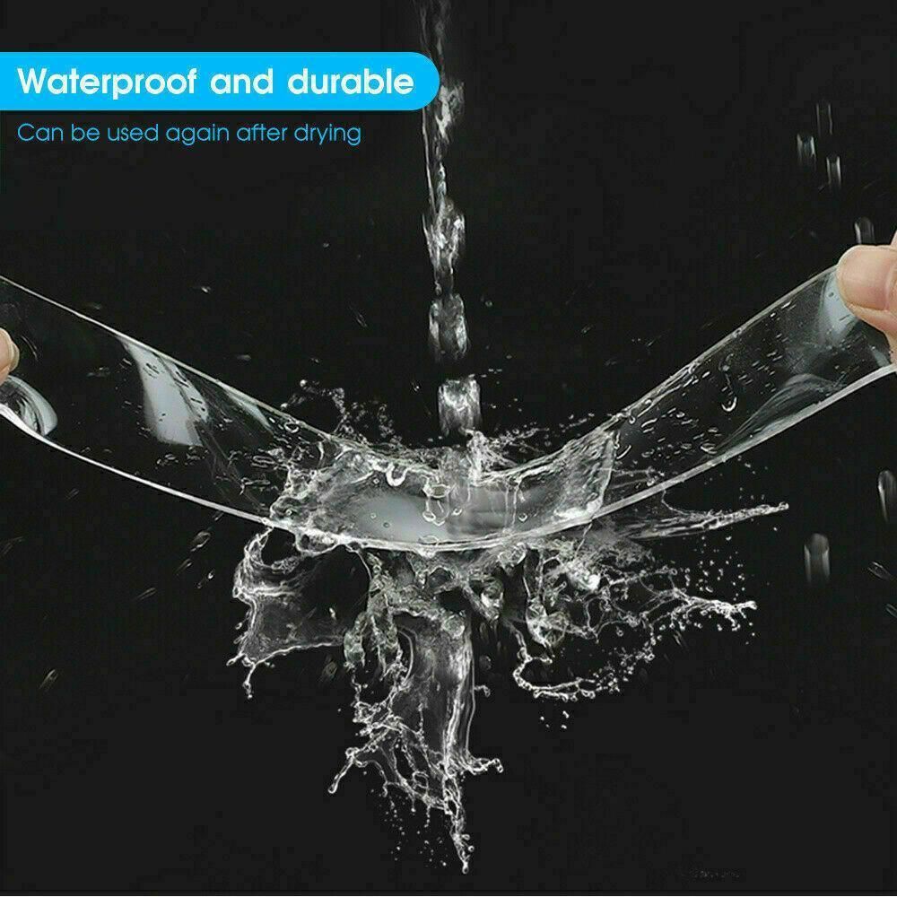 Double Sided Nano Tape Transparent Reusable Adhesive Gel Grip for Home Office - 3cm*5m*2mm (1 Unit)