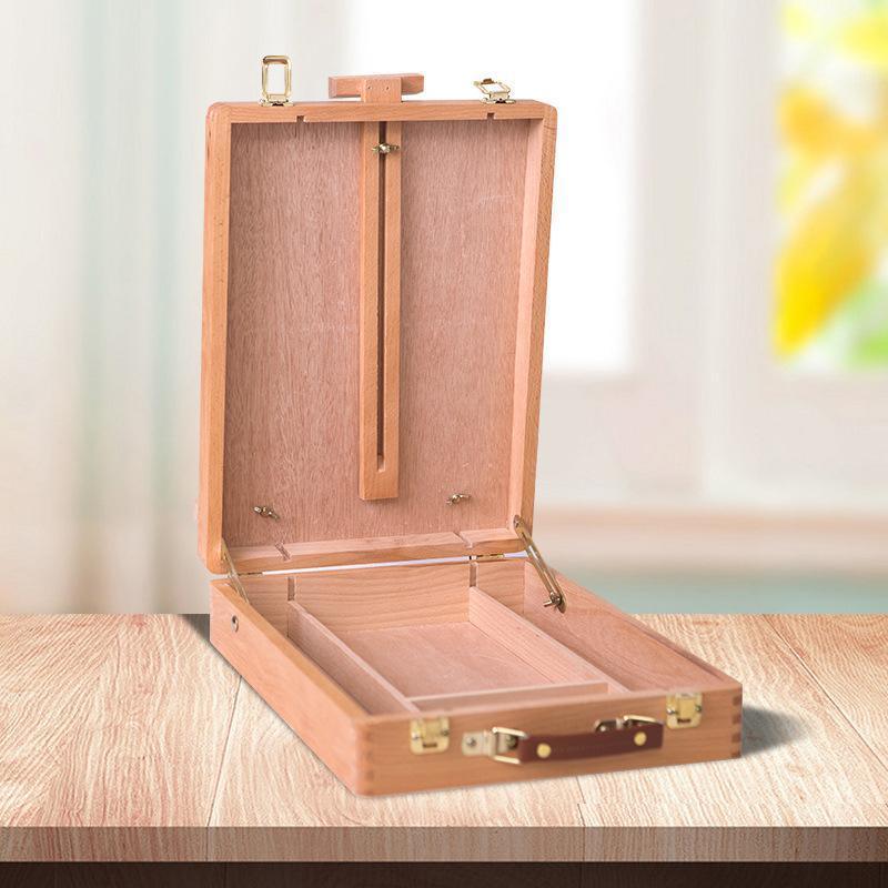 Portable Folding Easel Art Drawing Painting Wood Table Desktop Box Board