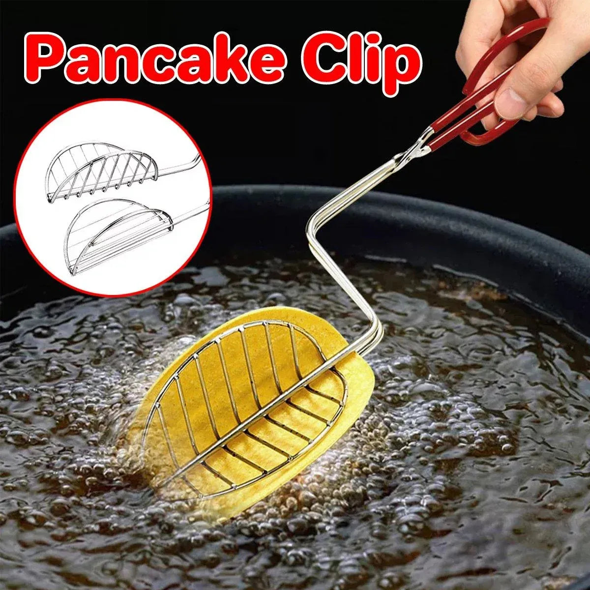 Stainless Steel Taco Clip Tortilla Pancake Deep Fried Chips Cooking Kitchen Tool