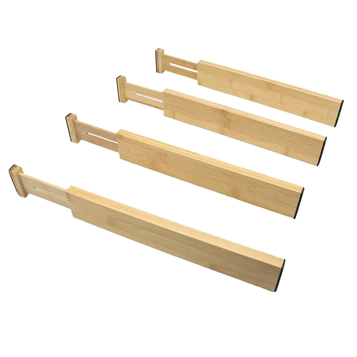 4PCS Bamboo Drawer Retractable Partitions Durable for Home Kitchen
