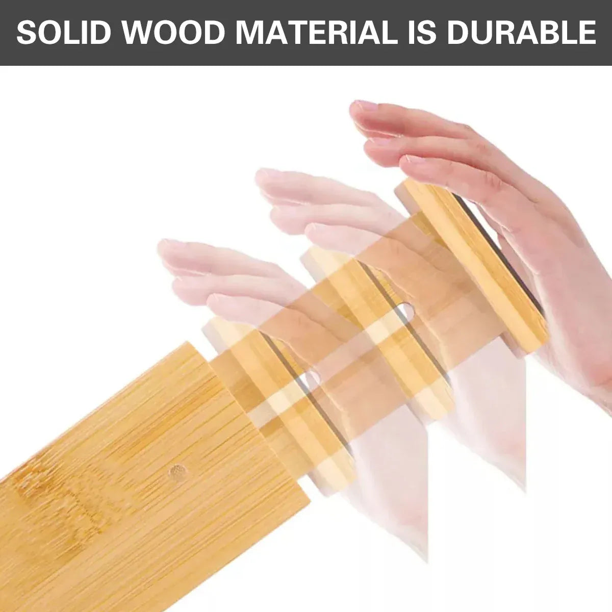 4PCS Bamboo Drawer Retractable Partitions Durable for Home Kitchen
