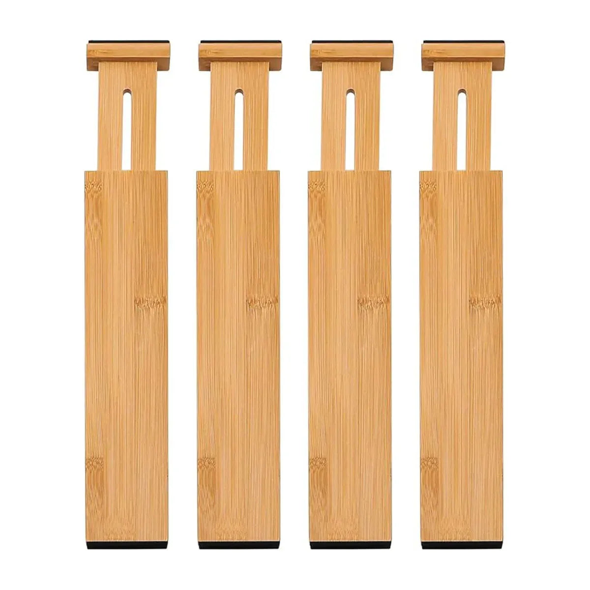 4PCS Bamboo Drawer Retractable Partitions Durable for Home Kitchen